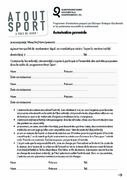Atout Sport – Autorisation parentale